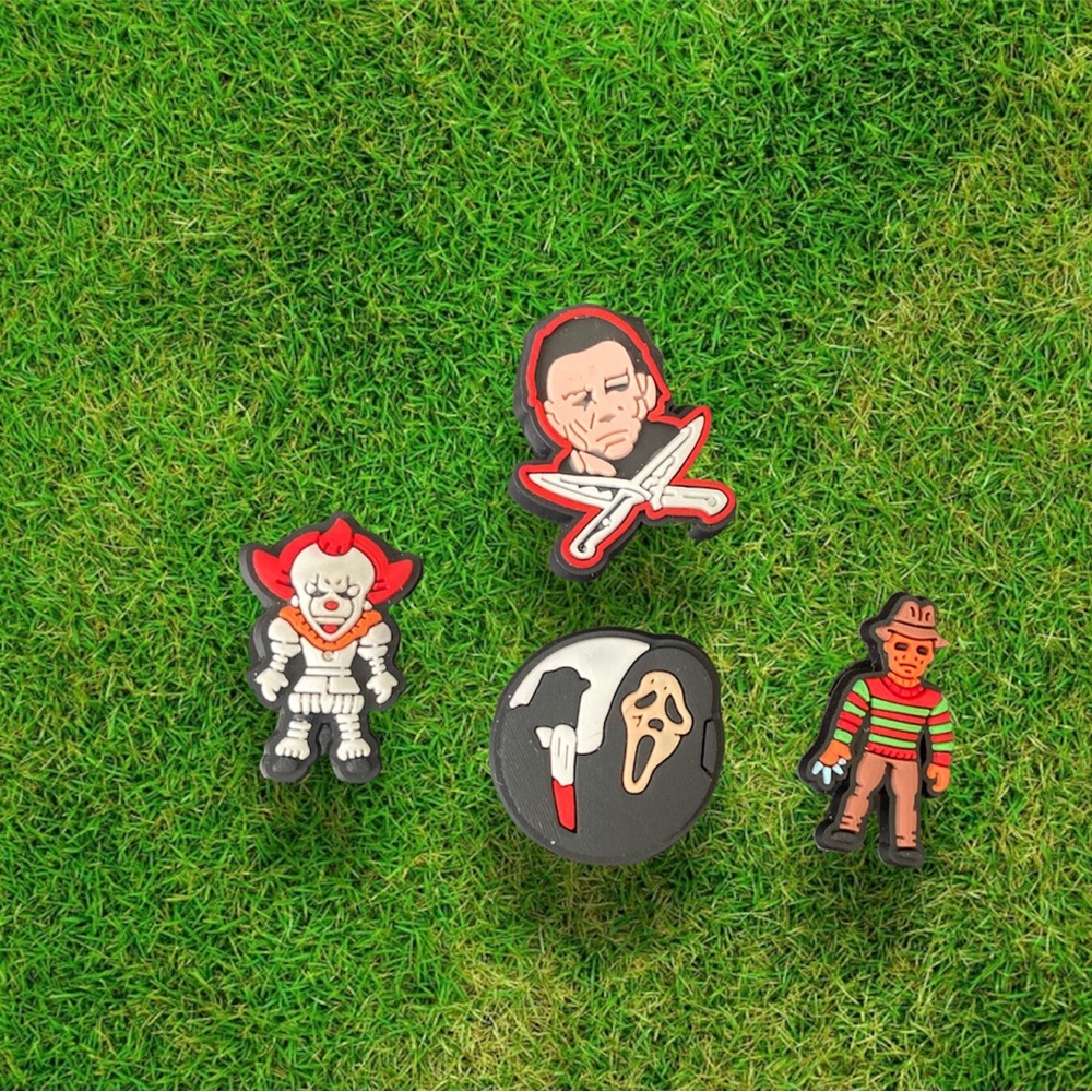 4pk horror crocs Jibbitz